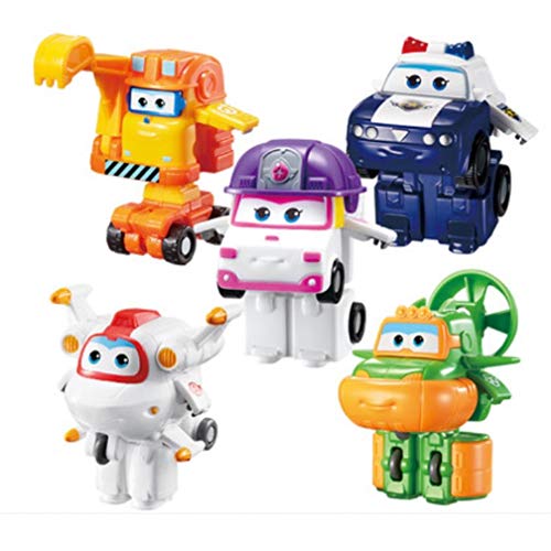 Generies 4pcs Super Wings 5 Mini Figura Juguete Deformable