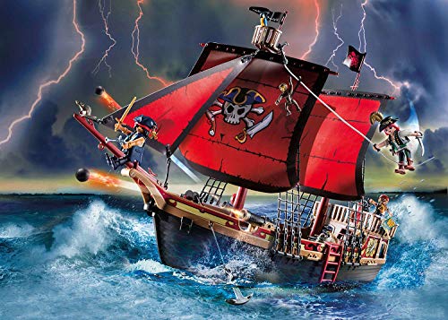 geobra Brandstätter PLAYMOBIL® Pirates Set de 2 Juegos 70411 70414 Barco Pirata Calavera + Escondite Pirata