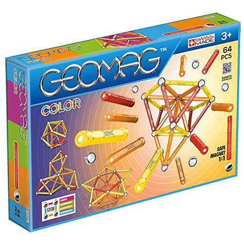 Geomag Classic Color Construcciones magnéticas y juegos educativos, 64 piezas (262), Multicolor