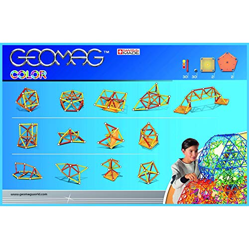 Geomag Classic Color Construcciones magnéticas y juegos educativos, 64 piezas (262), Multicolor