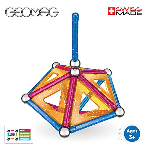 Geomag Classic Glitter Construcciones magnéticas y juegos educativos, 68 piezas (533), Multicolor