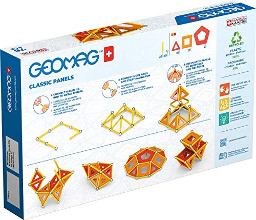 Geomag Panels, Juego de Bloques de Construcción Magnéticos para Niños, Juguete Magnético, Colección Verde de Plástico 100% Reciclado, 78 piezas (472)