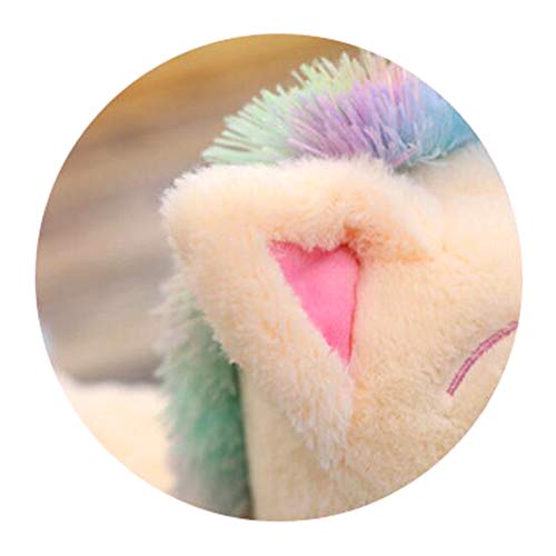 Georgie Porgy Niños Unicornio De Peluche con Cola Arcoiris Multicolor Pony De Peluche Regalos de Peluche para Niñas Mayores