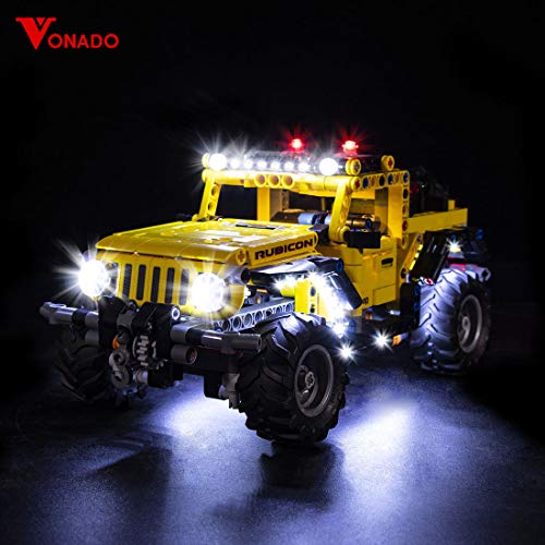 Gettesy Juego de iluminación LED para Lego Technic 42122 Jeep Wrangler Rubicon (compatible con Lego 42122) (no incluye el modelo)