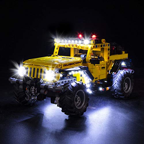 Gettesy Juego de iluminación LED para Lego Technic 42122 Jeep Wrangler Rubicon (compatible con Lego 42122) (no incluye el modelo)