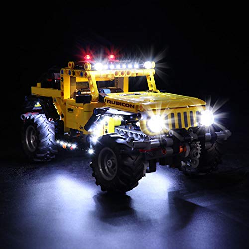 Gettesy Juego de iluminación LED para Lego Technic 42122 Jeep Wrangler Rubicon (compatible con Lego 42122) (no incluye el modelo)