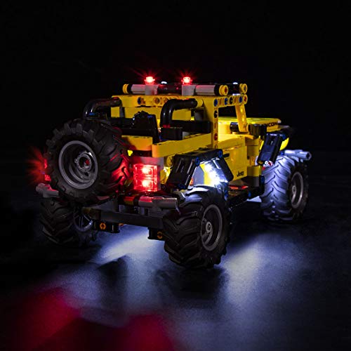 Gettesy Juego de iluminación LED para Lego Technic 42122 Jeep Wrangler Rubicon (compatible con Lego 42122) (no incluye el modelo)