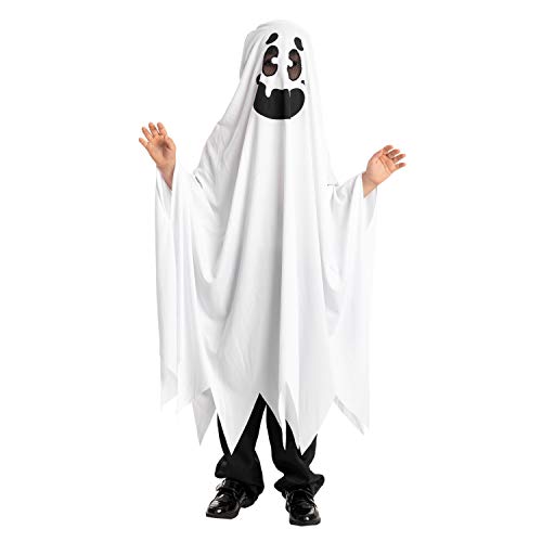 Ghost boo and friendly costumes for children's Halloween ghost tricks or treatment (Medium ( 8- 10 yrs))