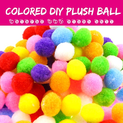 Gifort Pompones, Coloridos Pompones Balls, 250pcs / 2.0-2.5cm Bolas de Peluche Mullidas para Bricolaje, Manualidades y Decoraciones