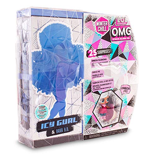 Giochi Preziosi-L.O.L Surprise OMG Winter Chill: Icy Gurl y Brrr B.B. Doll Muñeca y Miniatura, color no aplica (LLUE3100)