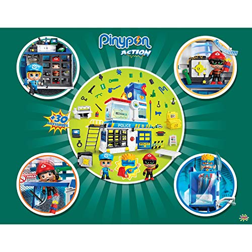 Giochi Preziosi Pinypon - Estación de policía con 2 Personajes Mix&Match y Accesorios