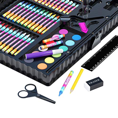 GirlZone Regalos para Niñas -Estuche Colores, Kit Manualidades, 118 Piezas, Pinturas para Niños, Set De Arte Infantil, Art Set, Regalos Originales 3 a 12 años