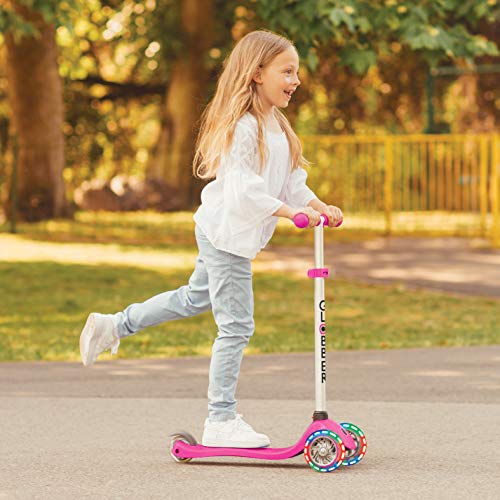 Globber Kids 'Primo Light Up Ruedas Scooter, neón Rosa