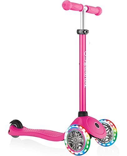 Globber Kids 'Primo Light Up Ruedas Scooter, neón Rosa