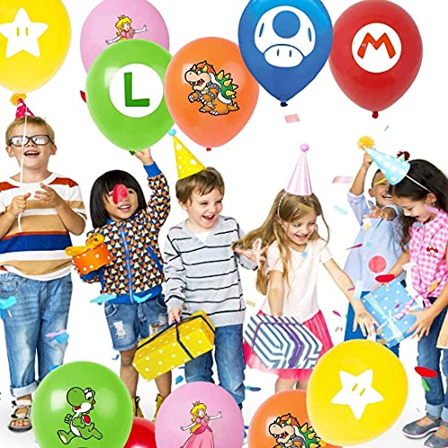 Globos de cumpleaños de Super Mario, con diseño de Super Mario, accesorio para fiesta de cumpleaños