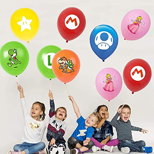 Globos de cumpleaños de Super Mario, con diseño de Super Mario, accesorio para fiesta de cumpleaños