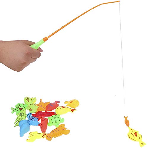 GOLDGE 42PCS Juguete de Pesca para Niño, Juguete de la Flotando Pesca Conjunto para Niños, Juguete Pesca de Diversion y Deportes al Aire Libre para Bebe