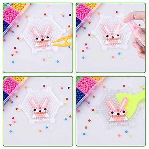 GOLDGE 6000pz Abalorios Cuentas de Agua para Principiantes, Regalo Chico Chica Niños DIY Educativos Artesanía Craft Kits Abalorios Cuentas de Agua Multicolor