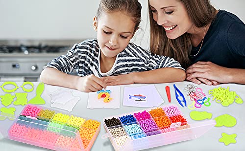 GOLDGE 6000pz Abalorios Cuentas de Agua para Principiantes, Regalo Chico Chica Niños DIY Educativos Artesanía Craft Kits Abalorios Cuentas de Agua Multicolor