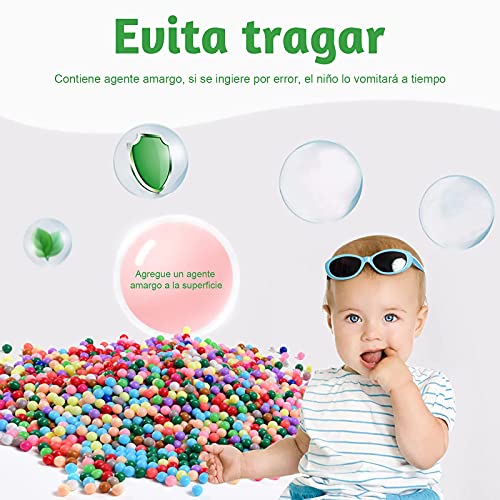 GOLDGE 6000pz Abalorios Cuentas de Agua para Principiantes, Regalo Chico Chica Niños DIY Educativos Artesanía Craft Kits Abalorios Cuentas de Agua Multicolor