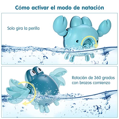 GOLDGE 8pcs Niños Juguete de Baño Animal Juguete, Marinos Juguetes de Baño Bebe, Juguetes de Baño para Bebé Niños, Juguetes Bañera Juguetes de Baño