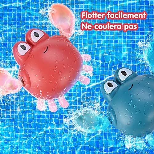 GOLDGE - Juguete de baño, juguete de piscina para niños, juguetes pequeños de ducha, 8 piezas para cuarto de baño, juguetes, animales flotantes, bebe natación, cubeta piscina, juguetes, juguetes