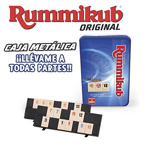 Goliath - Juego Rummikub de Viaje en Caja Metálica, Juego de Mesa( 50105212)