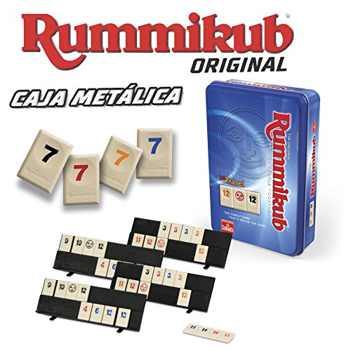 Goliath - Juego Rummikub de Viaje en Caja Metálica, Juego de Mesa( 50105212)