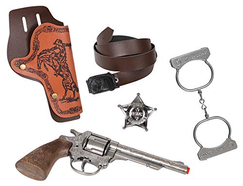 GONHER-set cowboy pistola esposas, color plata, sin talla (37-157)