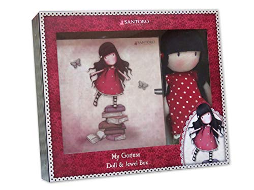 Gorjuss CK-08R-G Set de Regalo Muñeca y Joyero Libro - New Heights