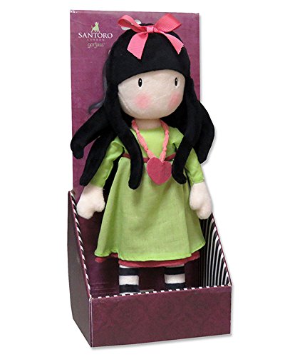 Gorjuss M-03-G Muñeca de Trapo en Display - Heartfelt, 30 cm