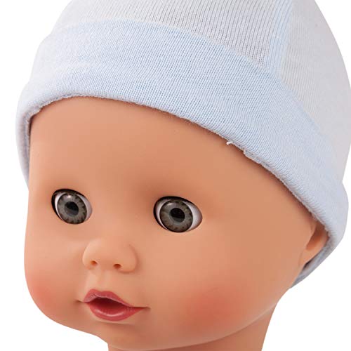 Götz 1320591 Muffin To Dress Boy Soft-Body-Doll - 33 cm Baby-Doll Without Hair and Blue Sleeping-Eyes - Suitable For Children Over 18 Months