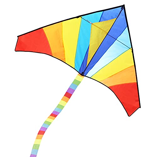 Gran Cometa para Niños y Adultos, Cometas de Colores Fácil de Volar con Viento Fuerte o una Suave Brisa, Ideal para Principiantes, Juegos al Aire Libre, Actividades, Viaje a la Playa(150 * 80 cm)