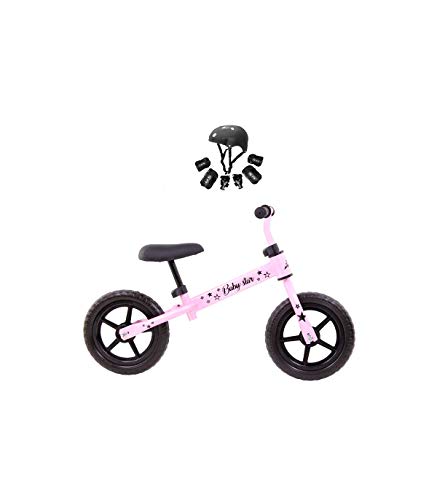 Grupo K-2 Bicicleta De Iniciación Sin Pedales para Niños con Cuadro de Acero Resistente con Manillar Ergonómico y Sillín Ajustable Rueda de 10" para Niños de 2 a 5 Años Rosa Chicle