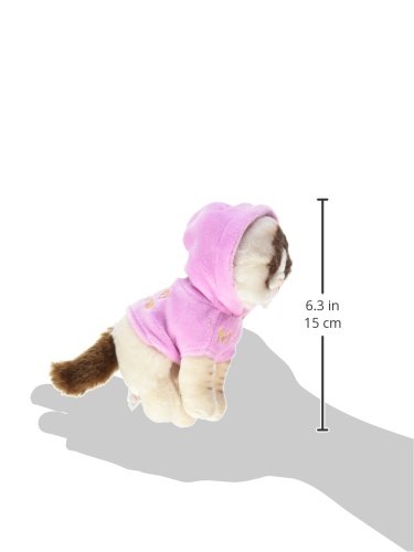 Gund, Peluche de gato gruñón "Grumpy Cat" con sudadera rosa, Enesco