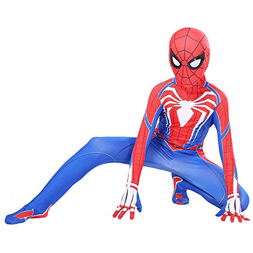 GUOHANG Traje de Spiderman niños Adultos 3D Anime Spiderman Traje Traje Medias Escenario Rendimiento casero Disfraces de Halloween Carnaval Cosplay disfrazaje Fiesta,Style 4,120~130CM