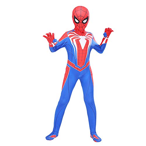 GUOHANG Traje de Spiderman niños Adultos 3D Anime Spiderman Traje Traje Medias Escenario Rendimiento casero Disfraces de Halloween Carnaval Cosplay disfrazaje Fiesta,Style 4,120~130CM