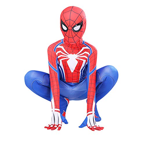 GUOHANG Traje de Spiderman niños Adultos 3D Anime Spiderman Traje Traje Medias Escenario Rendimiento casero Disfraces de Halloween Carnaval Cosplay disfrazaje Fiesta,Style 4,120~130CM