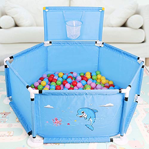 GXYAWPJ Kids Ball Pit, Juego para Niños Cerca De Tiro Interior Y Exterior Hogar para Niños Pequeños Juguete para Niños Pequeños con Pelota Marina, 129 × 75 Cm (Color : Blue, Size : 129×75cm)