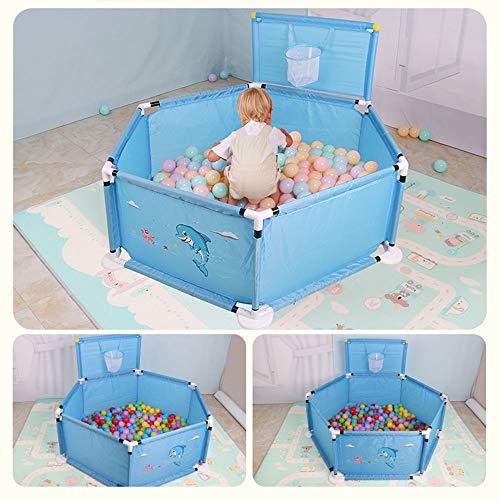 GXYAWPJ Kids Ball Pit, Juego para Niños Cerca De Tiro Interior Y Exterior Hogar para Niños Pequeños Juguete para Niños Pequeños con Pelota Marina, 129 × 75 Cm (Color : Blue, Size : 129×75cm)