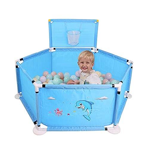 GXYAWPJ Kids Ball Pit, Juego para Niños Cerca De Tiro Interior Y Exterior Hogar para Niños Pequeños Juguete para Niños Pequeños con Pelota Marina, 129 × 75 Cm (Color : Blue, Size : 129×75cm)