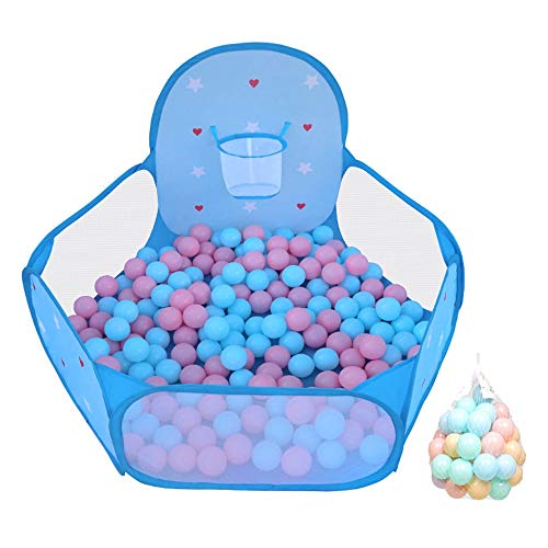 GXYAWPJ Kids Ball Pit, Juguetes para Niños Color Ocean Ball Pool Interior para Niños Carpa Plegable Espacio Grande Juego Cerca De La Casa (Color : Blue, Size : No Crawling Mat)