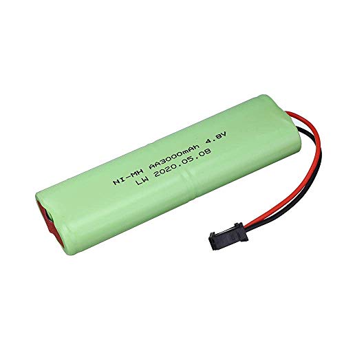 GzxLaY Batería de Respaldo de Alto Rendimiento 4.8v 3000mah NiMH Batería para RC Juguetes Coches Tanques Robots Barcos Pistolas 4.8v Batería Recargable 4 Pilas AA Pack-1Pcs ( Color : 2pcs )