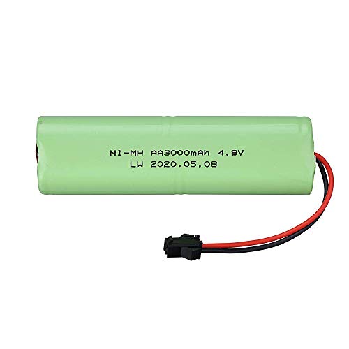 GzxLaY Batería de Respaldo de Alto Rendimiento 4.8v 3000mah NiMH Batería para RC Juguetes Coches Tanques Robots Barcos Pistolas 4.8v Batería Recargable 4 Pilas AA Pack-1Pcs ( Color : 2pcs )