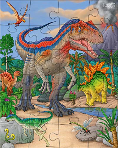 Haba 303377-Puzzles Dinosaurios, a Partir de 4 años Puzle Infantil, Multicolor (303377)