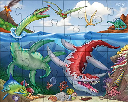 Haba 303377-Puzzles Dinosaurios, a Partir de 4 años Puzle Infantil, Multicolor (303377)