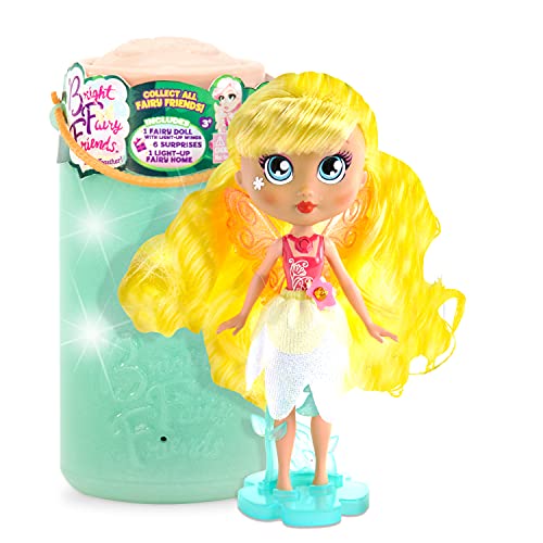 Hadas BFF - Muñecas con luces mágicas Bright Fairy Friends | Surtido sorpresa con tarro de luz y accesorios.