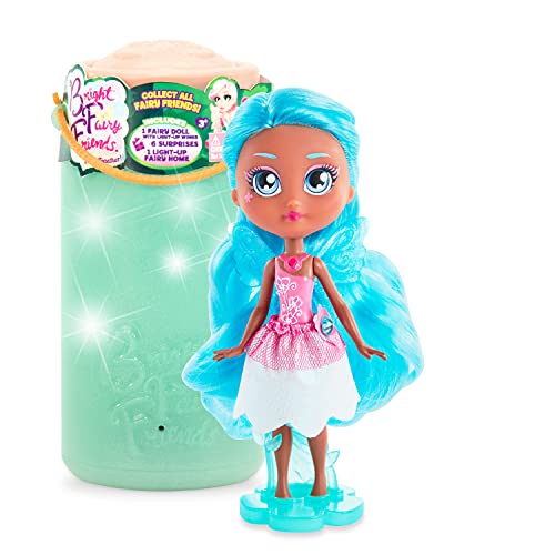 Hadas BFF - Muñecas con luces mágicas Bright Fairy Friends | Surtido sorpresa con tarro de luz y accesorios.