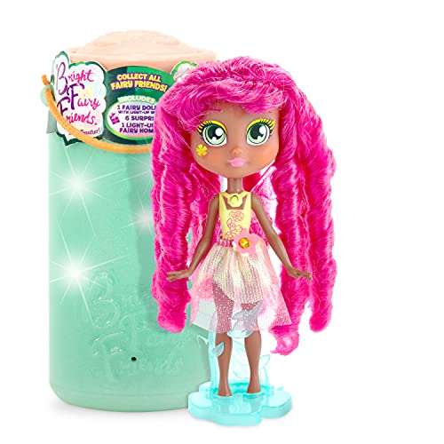 Hadas BFF - Muñecas con luces mágicas Bright Fairy Friends | Surtido sorpresa con tarro de luz y accesorios.