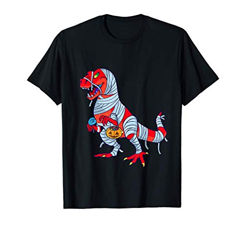 Halloween Niños T Rex Momia Traje Trex Dinosaurio Calabaza Camiseta